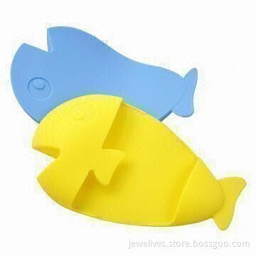 Silicone Oven Mitts with Fish-shape, Logo Can be Customized